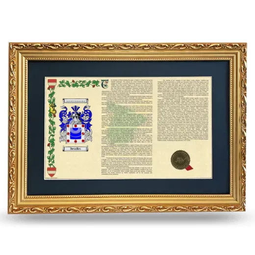 Devalles Deluxe Armorial Landscape Framed - Gold