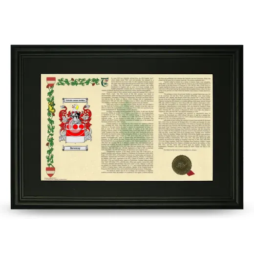 Deveray Deluxe Armorial Landscape Framed- Black