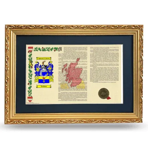Devisan Deluxe Armorial Landscape Framed - Gold
