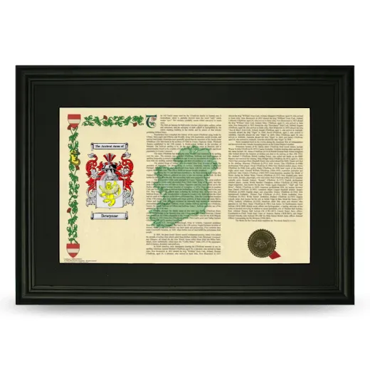 Dewynne Deluxe Armorial Landscape Framed- Black