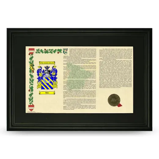 Diáz Deluxe Armorial Landscape Framed- Black