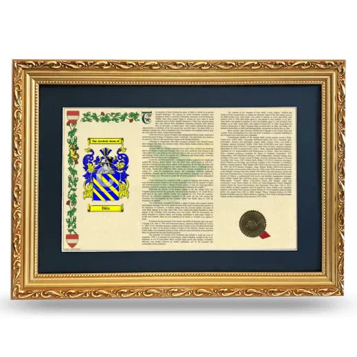 Diáz Deluxe Armorial Landscape Framed - Gold