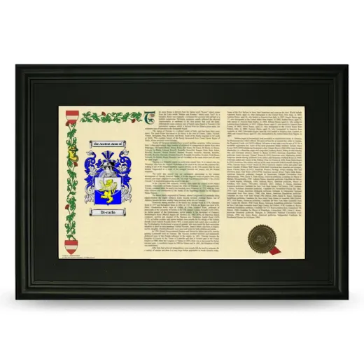 Di-carlo Deluxe Armorial Landscape Framed- Black