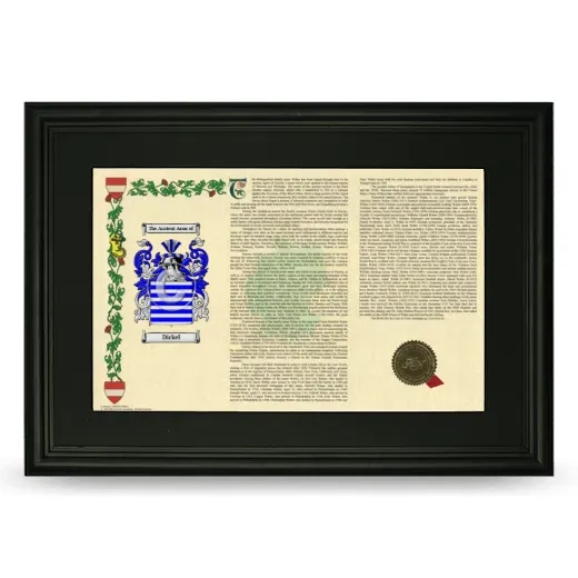 Dickel Deluxe Armorial Landscape Framed- Black