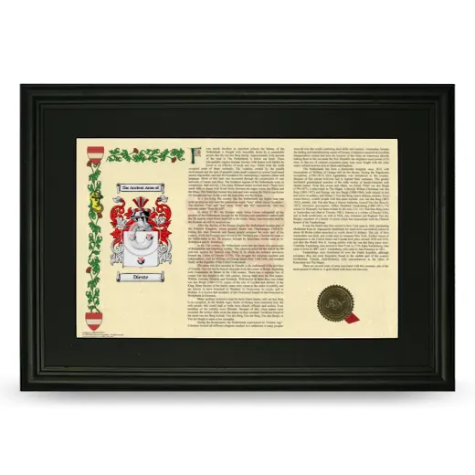 Dieste Deluxe Armorial Landscape Framed- Black