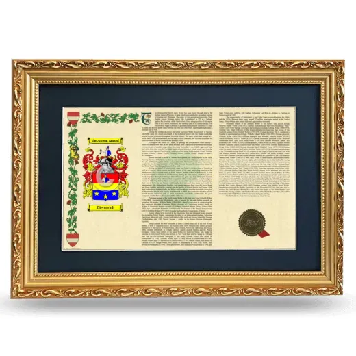 Dietterich Deluxe Armorial Landscape Framed - Gold