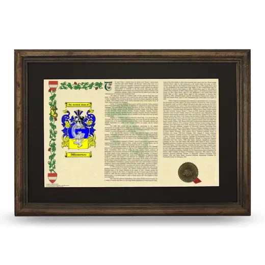 Difrancesco Deluxe Armorial Landscape Framed - Brown