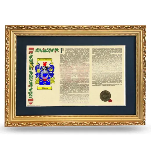 Dijkstra Deluxe Armorial Landscape Framed - Gold