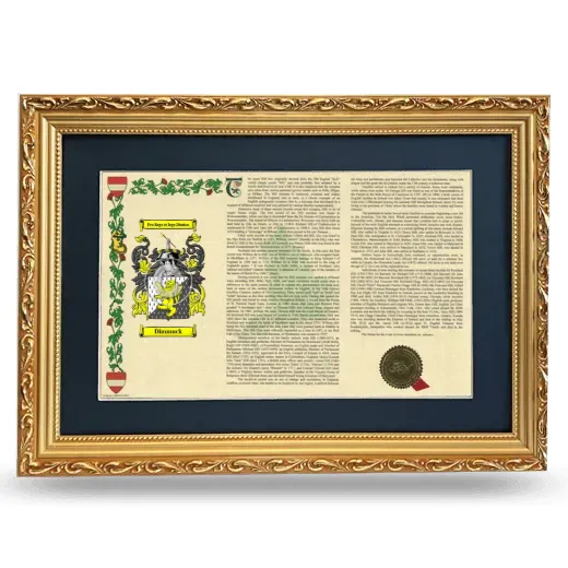 Dimmuck Deluxe Armorial Landscape Framed - Gold