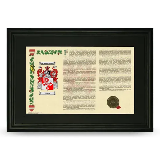 Dingle Deluxe Armorial Landscape Framed- Black