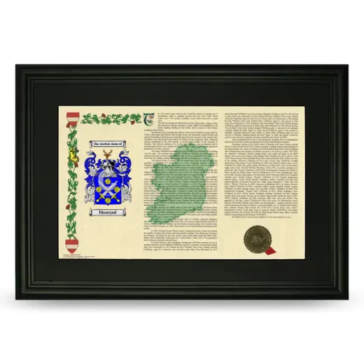 Dinneynd Deluxe Armorial Landscape Framed- Black