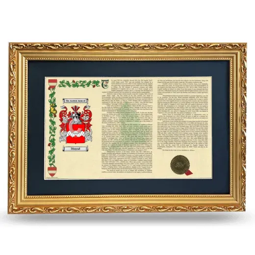 Dinynd Deluxe Armorial Landscape Framed - Gold
