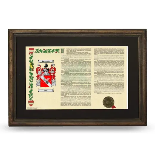 Dirt Deluxe Armorial Landscape Framed - Brown