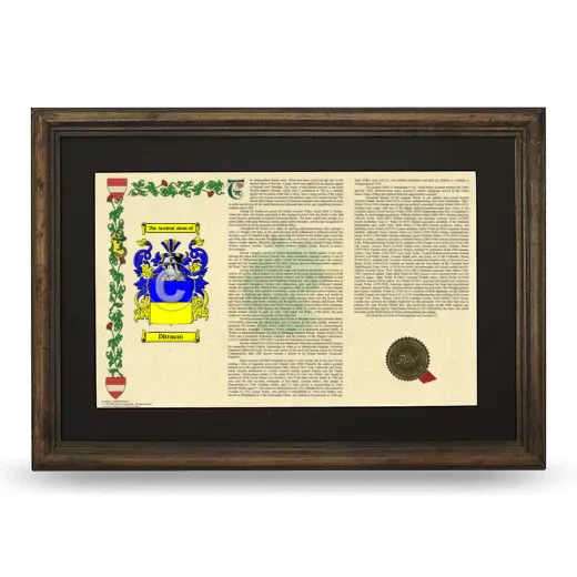 Dittman Deluxe Armorial Landscape Framed - Brown