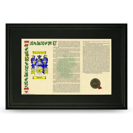 Dittrich Deluxe Armorial Landscape Framed- Black