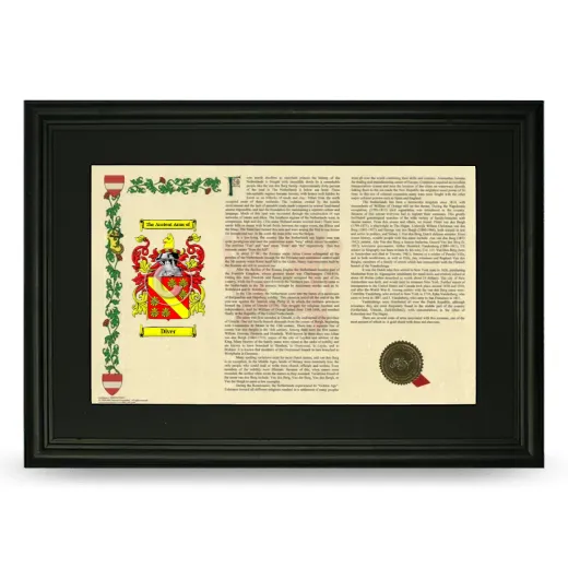 Diver Deluxe Armorial Landscape Framed- Black