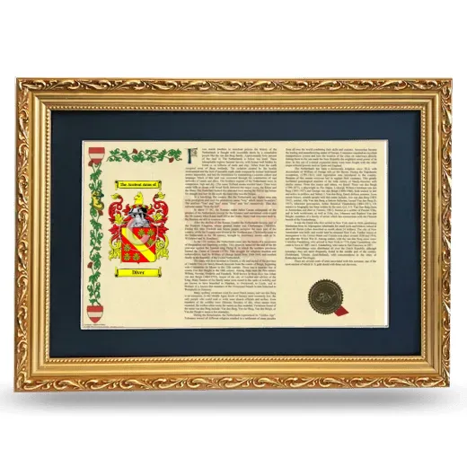 Diver Deluxe Armorial Landscape Framed - Gold