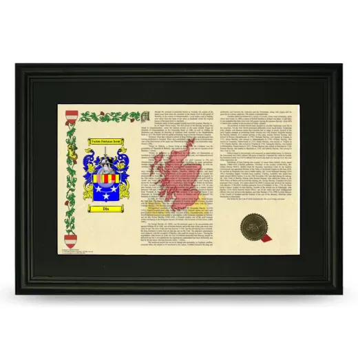 Dix Deluxe Armorial Landscape Framed- Black