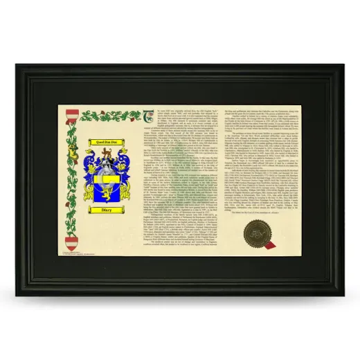 Dixcy Deluxe Armorial Landscape Framed- Black