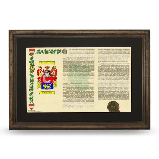 Dobrowolski Deluxe Armorial Landscape Framed - Brown