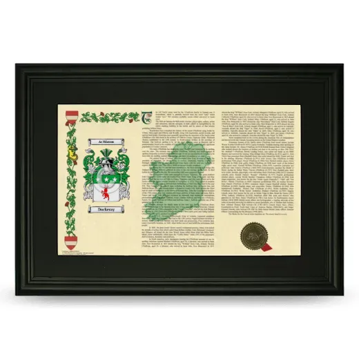 Dockeray Deluxe Armorial Landscape Framed- Black