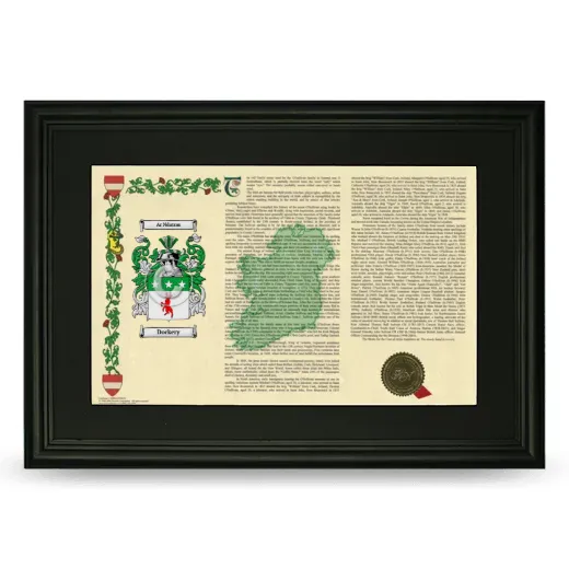 Dockery Deluxe Armorial Landscape Framed- Black