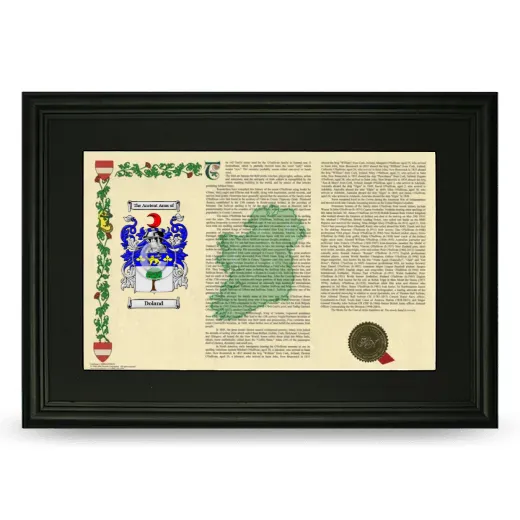 Doland Deluxe Armorial Landscape Framed- Black