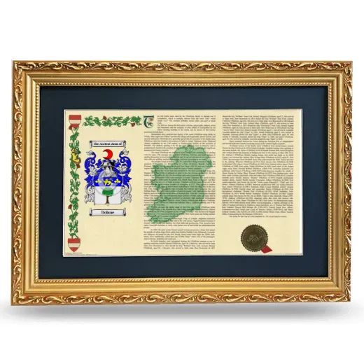 Dolane Deluxe Armorial Landscape Framed - Gold