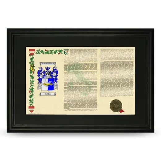 Dolfino Deluxe Armorial Landscape Framed- Black