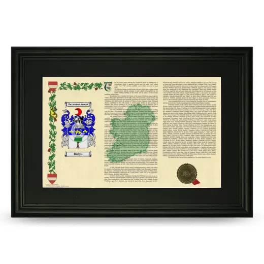 Dollyn Deluxe Armorial Landscape Framed- Black
