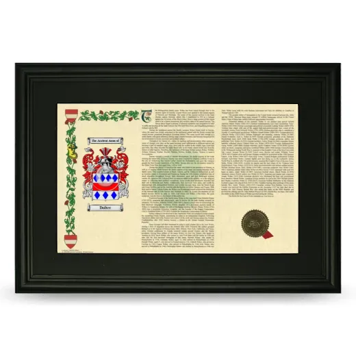 Dolter Deluxe Armorial Landscape Framed- Black