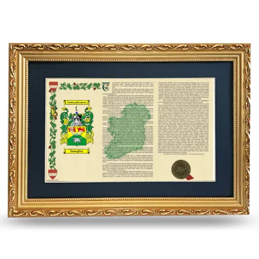 Donaghey Deluxe Armorial Landscape Framed - Gold