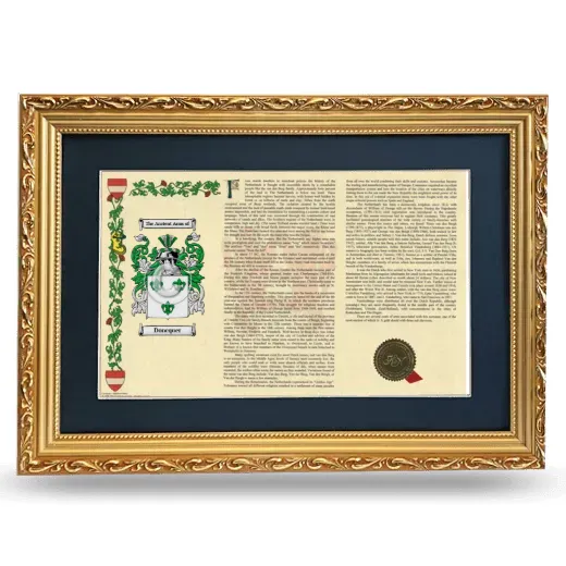 Doncquer Deluxe Armorial Landscape Framed - Gold