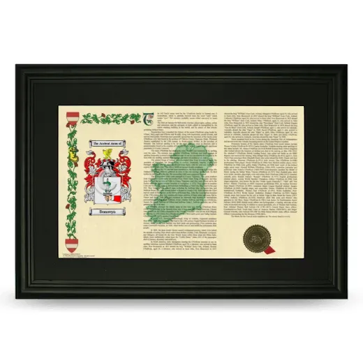 Donovyn Deluxe Armorial Landscape Framed- Black