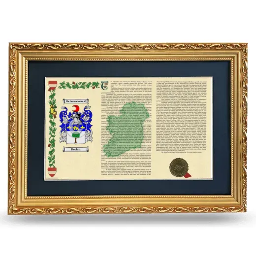 Doolan Deluxe Armorial Landscape Framed - Gold