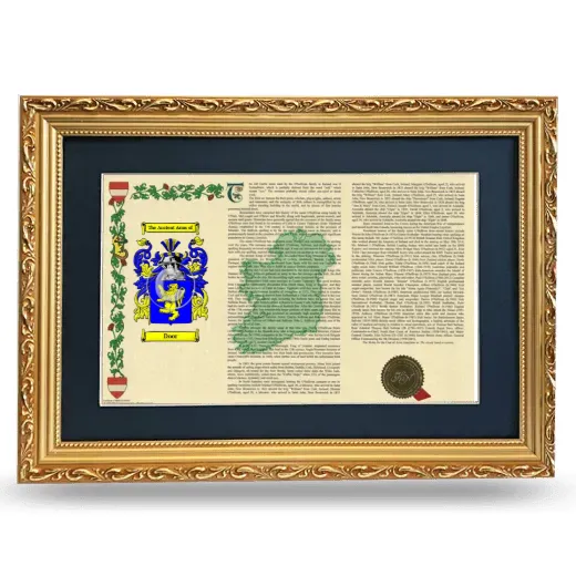 Door Deluxe Armorial Landscape Framed - Gold
