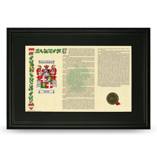 Dorton Deluxe Armorial Landscape Framed- Black