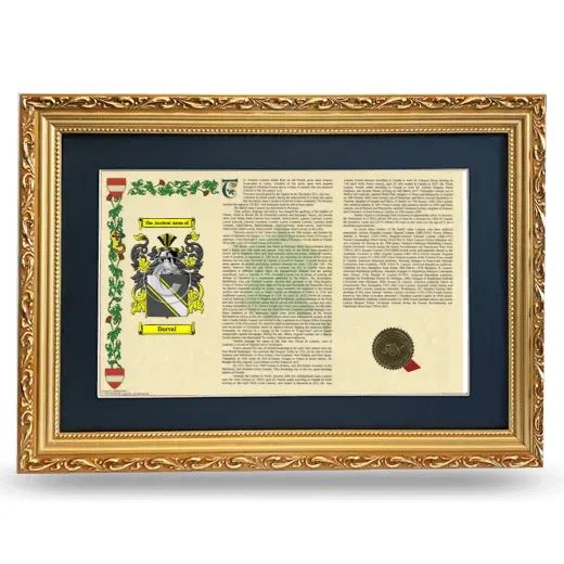 Dorval Deluxe Armorial Landscape Framed - Gold