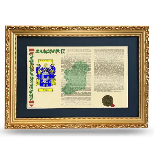 Dougan Deluxe Armorial Landscape Framed - Gold