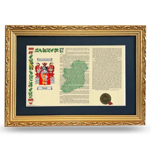 Dounie Deluxe Armorial Landscape Framed - Gold
