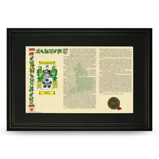 Dovers Deluxe Armorial Landscape Framed- Black
