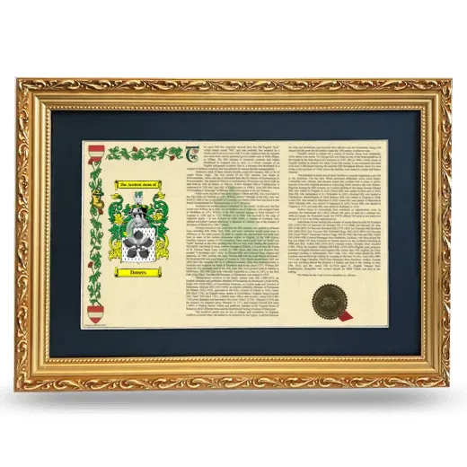 Dovers Deluxe Armorial Landscape Framed - Gold