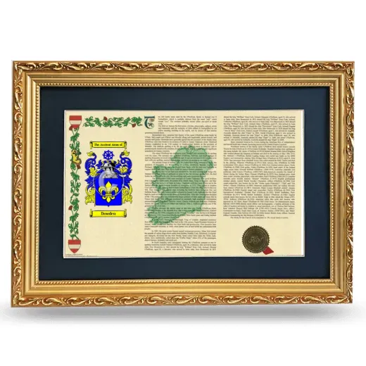 Dowden Deluxe Armorial Landscape Framed - Gold