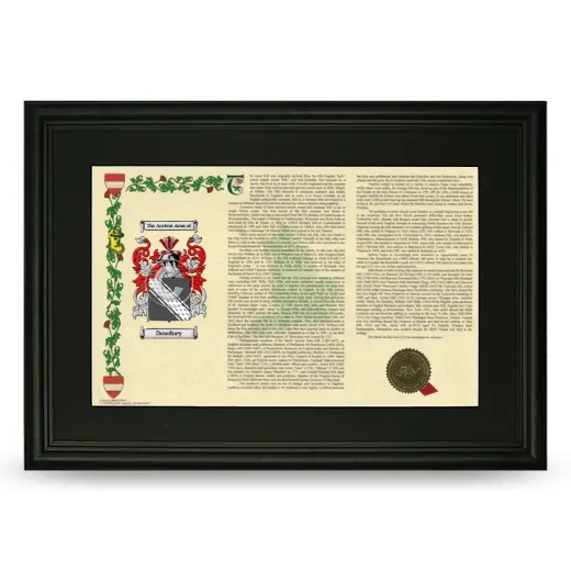Dowdney Deluxe Armorial Landscape Framed- Black