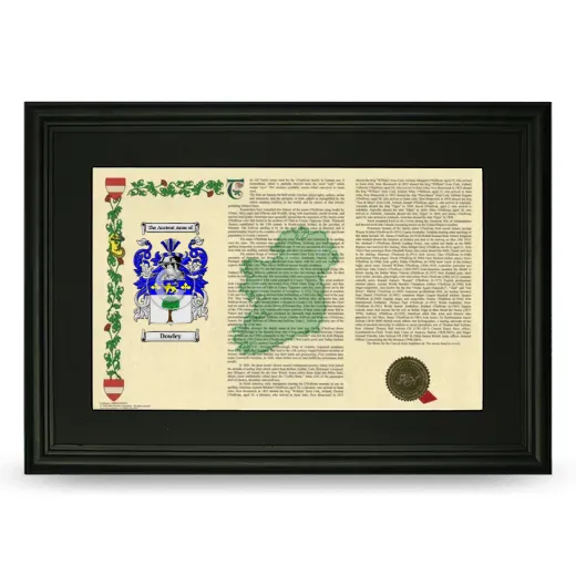 Dowley Deluxe Armorial Landscape Framed- Black
