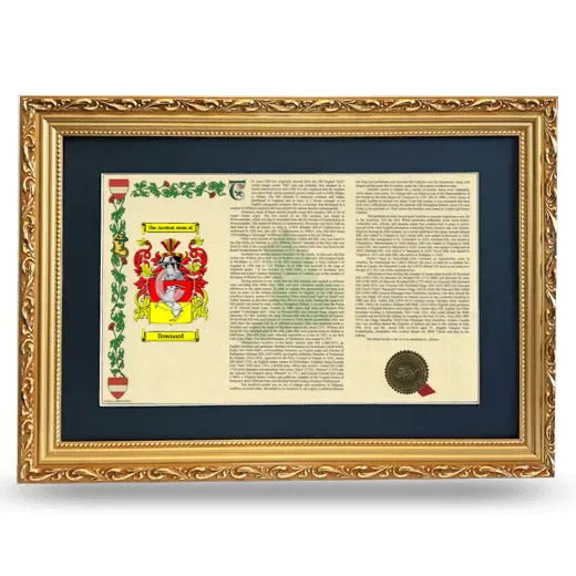 Downard Deluxe Armorial Landscape Framed - Gold