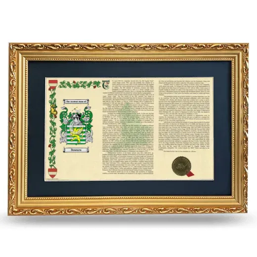 Downen Deluxe Armorial Landscape Framed - Gold