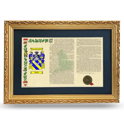 Doylee Deluxe Armorial Landscape Framed - Gold