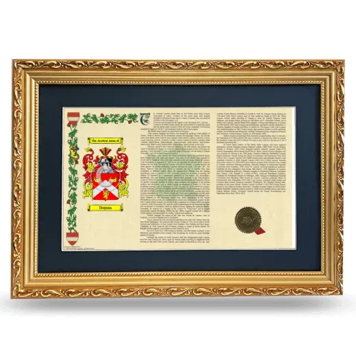Doyom Deluxe Armorial Landscape Framed - Gold