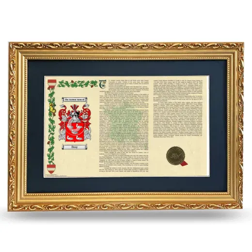 Dray Deluxe Armorial Landscape Framed - Gold